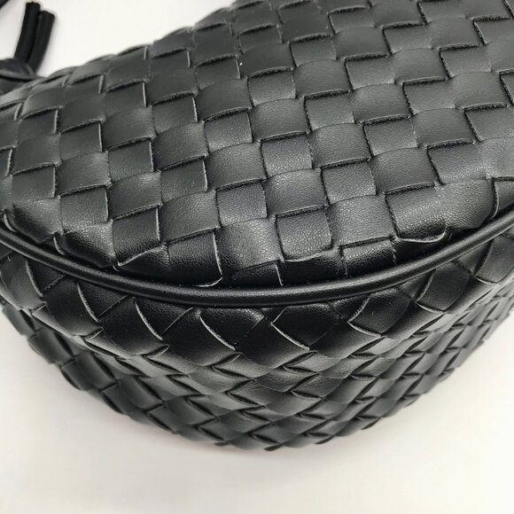On 34th Black Woven Crossbody Convertible Satchel Bag - Picture 6 of 10